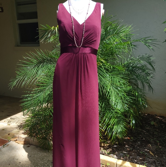 David's Bridal Red Wine Formal Long Gown Size 2 - Picture 13 of 16